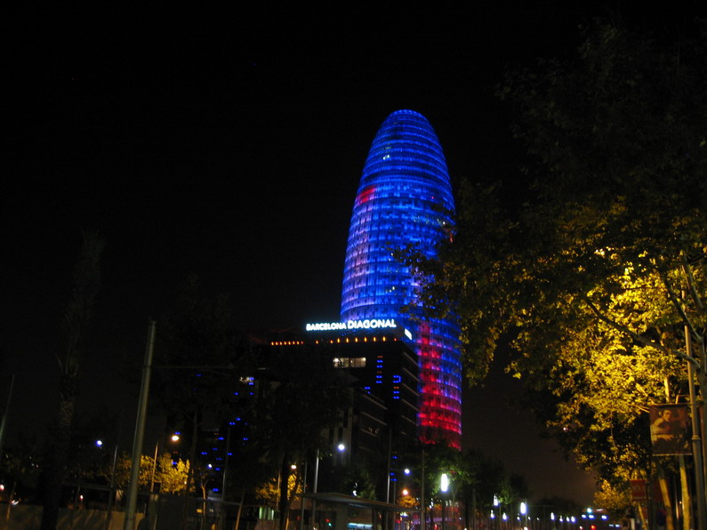The Water Department Building at Night
